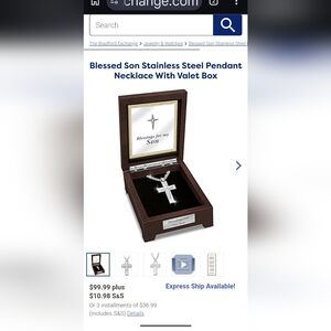Cross Necklace "Blessings For My Son".